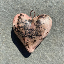 Load image into Gallery viewer, Custom Horsehair Raku Heart Pendant