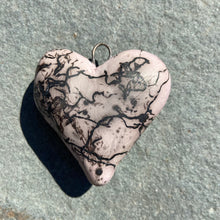 Load image into Gallery viewer, Custom Horsehair Raku Heart Pendant