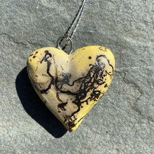 Load image into Gallery viewer, Custom Horsehair Raku Heart Pendant