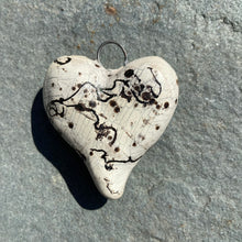 Load image into Gallery viewer, Custom Horsehair Raku Heart Pendant