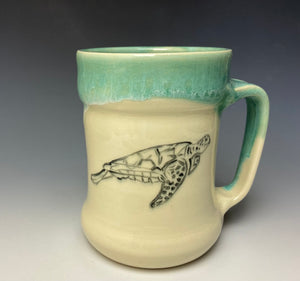 Sea Turtle Mug- Seafoam Green