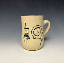 Load image into Gallery viewer, Artist Pig Mug- Red
