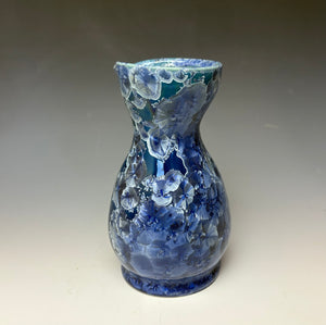 Atlantic Storm Blue Crystalline Sake Pitcher