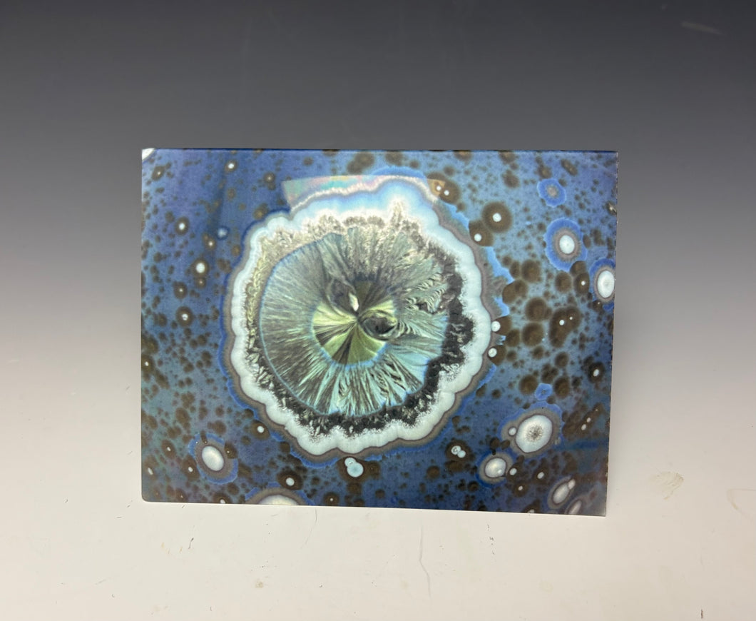 Crystalline Greeting Card- 'Cobalt Blue Galaxy'