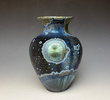 Load image into Gallery viewer, Cobalt Galaxy Crystalline Glazed Vase 7
