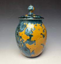 Load image into Gallery viewer, Blue and Orange Crystalline Jar
