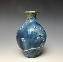 Load image into Gallery viewer, Cobalt Galaxy Crystalline Glazed Mini Vase
