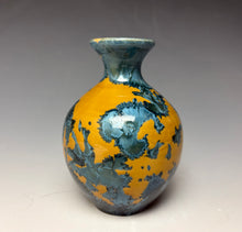 Load image into Gallery viewer, Blue and Orange Crystalline Mini Vase 4
