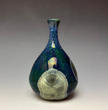 Load image into Gallery viewer, Deep Aquamarine Galaxy Crystalline Glazed Mini Vase 3
