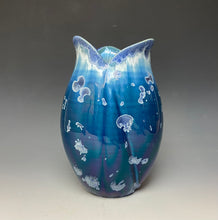 Load image into Gallery viewer, Tulip Vase- Atlantic Storm Blue #2
