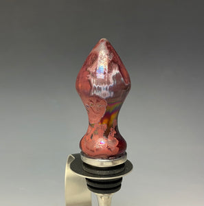 Crystalline Glazed Bottle Stopper- Ruby