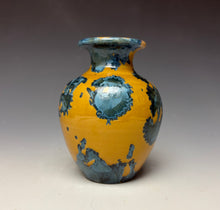 Load image into Gallery viewer, Blue and Orange Crystalline Mini Vase 3
