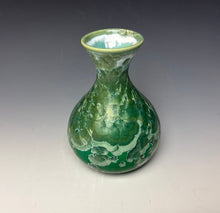 Load image into Gallery viewer, Emerald Green Crystalline Glazed Vase #2
