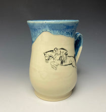 Load image into Gallery viewer, Jumping Horse &amp; Rider Mug - Ice Blue
