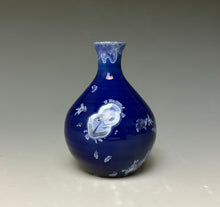 Load image into Gallery viewer, Winter Sky Blue Crystalline Glazed Mini Vase #2
