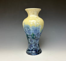 Load image into Gallery viewer, Crystalline Vase in Cream and Blue
