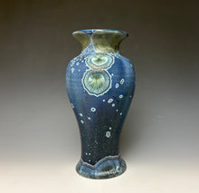 Load image into Gallery viewer, Cobalt Galaxy Crystalline Glazed Vase 14
