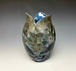 Tulip Vase- Cobalt Galaxy #2
