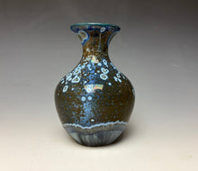 Load image into Gallery viewer, Cobalt Galaxy Crystalline Glazed Mini Vase 2
