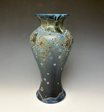 Load image into Gallery viewer, Cobalt Galaxy Crystalline Glazed Vase 13
