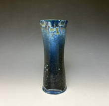 Load image into Gallery viewer, Cobalt Galaxy Crystalline Glazed Vase
