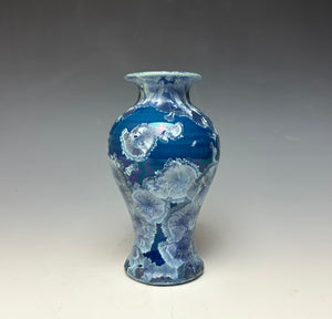 Crystalline Glazed Mini Vase in Atlantic Storm Blue 4