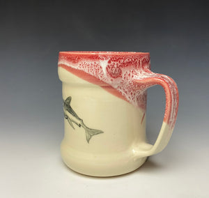 Shark Mug- Bright Red