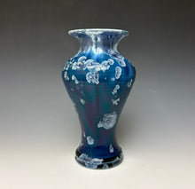 Load image into Gallery viewer, Crystalline Glazed Vase in Atlantic Storm Blue #4

