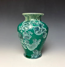 Load image into Gallery viewer, Aqua Crystalline Glazed Vase
