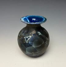 Load image into Gallery viewer, Cobalt Galaxy Crystalline Glazed Vase 2
