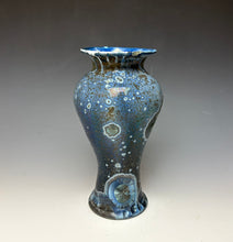 Load image into Gallery viewer, Cobalt Galaxy Crystalline Glazed Vase 7

