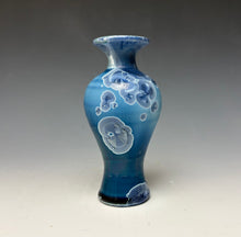 Load image into Gallery viewer, Crystalline Glazed Mini Vase in Atlantic Storm Blue 4
