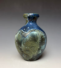 Load image into Gallery viewer, Cobalt Galaxy Crystalline Glazed Mini Vase 3
