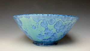 Teal Crystalline Glazed Bowl