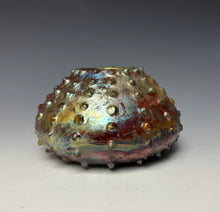 Load image into Gallery viewer, Rainbow Copper Raku Urchin AirPlant Vase #4

