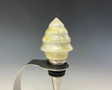 Load image into Gallery viewer, Crystalline Glazed Bottle Stopper- Ivory Tree

