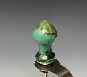 Crystalline Glazed Bottle Stopper- Jade Green