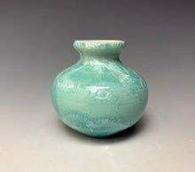 Load image into Gallery viewer, Light Green Crystalline Glazed Mini Vase #4
