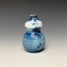 Load image into Gallery viewer, Crystalline Glazed Mini Vase in Atlantic Storm Blue
