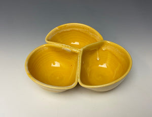 Triple Dip Dish- Sunshine Yellow