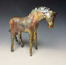 Load image into Gallery viewer, Copper Satin Raku Horse 878

