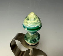 Load image into Gallery viewer, Crystalline Glazed Bottle Stopper- Emerald Green #2

