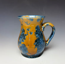 Load image into Gallery viewer, Crystalline Glazed Mug 14 oz - Blue and Orange #1
