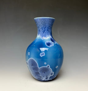 Crystalline Glazed Vase in Atlantic Storm Blue