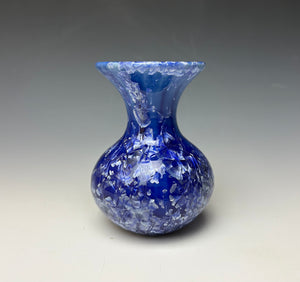 Winter Sky Blue Crystalline Glazed Mini Vase