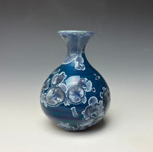 Load image into Gallery viewer, Crystalline Glazed Mini Vase in Atlantic Storm Blue 5
