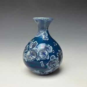 Crystalline Glazed Mini Vase in Atlantic Storm Blue 5