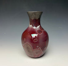 Load image into Gallery viewer, Crystalline Glazed Vase in Ruby
