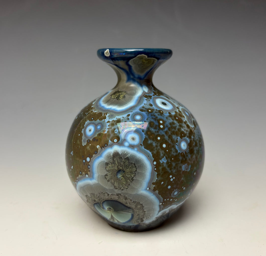 Cobalt Galaxy Crystalline Glazed Mini Vase 5