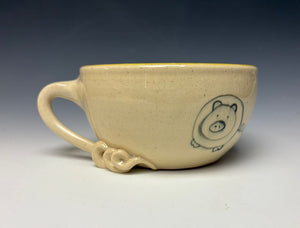 PIGGERY- Soup mug in Yellow